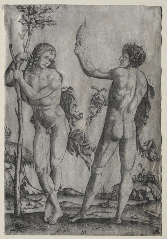 Two Nude Men Beside a Tree. Creator: Marcantonio Raimondi (Italian, 1470/82-1527/34).
