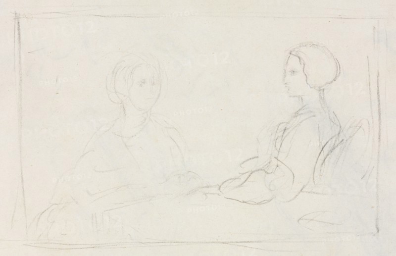 Two Seated Women (verso), 1856-1860. Creator: Edgar Degas (French, 1834-1917).