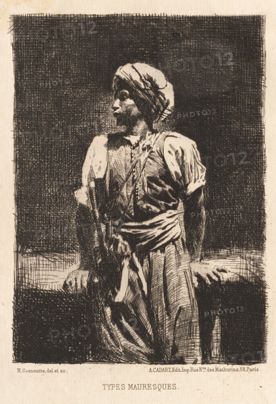 Types Mauresques, 1875. Creator: Norbert Goeneutte (French, 1854-1894); A. Cadart Rue des Mathurins, 58 Paris.