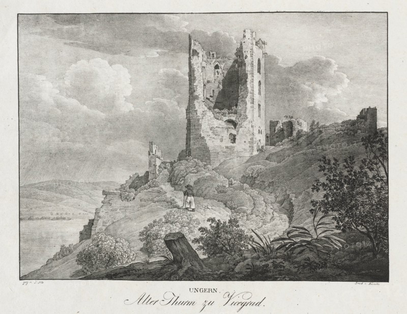 Ungern, Alter Thurn zu Vicegrad. Creator: Jakob Alt (Austrian, 1789-1872).