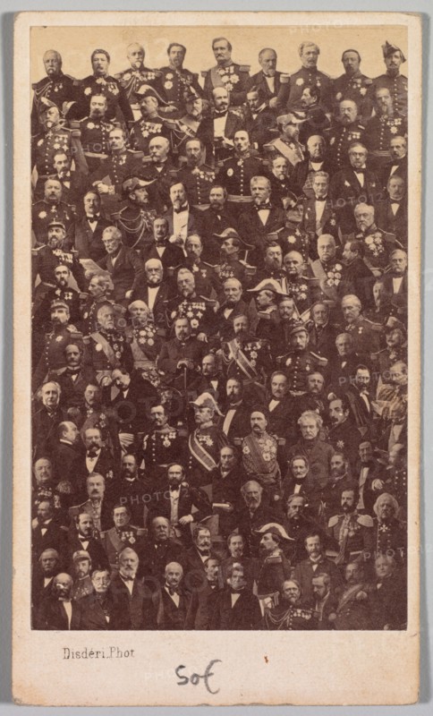 Untitled (French Military Heroes and Political Leaders), mid-1860s. Creator: André Adolphe-Eugène Disdéri (French, 1819-1889).