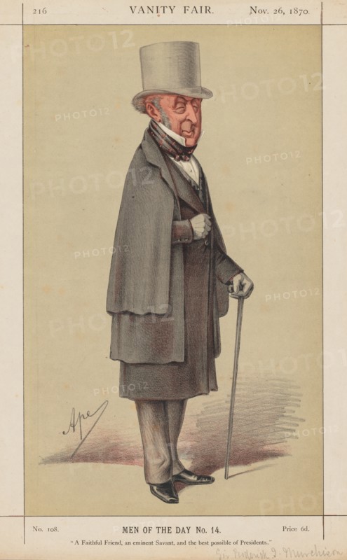Vanity Fair: Men of the Day No. 14 "A Faithful Friend, an eminent Savant ...", 1870. Creator: Carlo (Ape) Pellegrini (Italian, 1839-1889); Vanity Fair. (Boston: Frame Central, 1992.) p. 2, 26 Nov., 1870, M. No. 14.