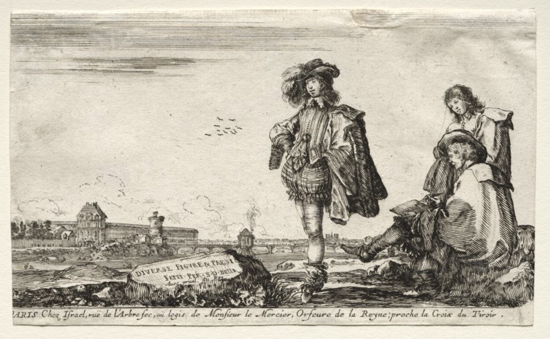 Various Figures and Landscapes, 1649. Creator: Stefano Della Bella (Italian, 1610-1664).