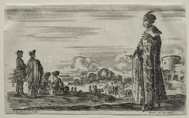 Various Figures and Landscapes: A Group of Polish Gentlemen, 1649. Creator: Stefano Della Bella (Italian, 1610-1664).