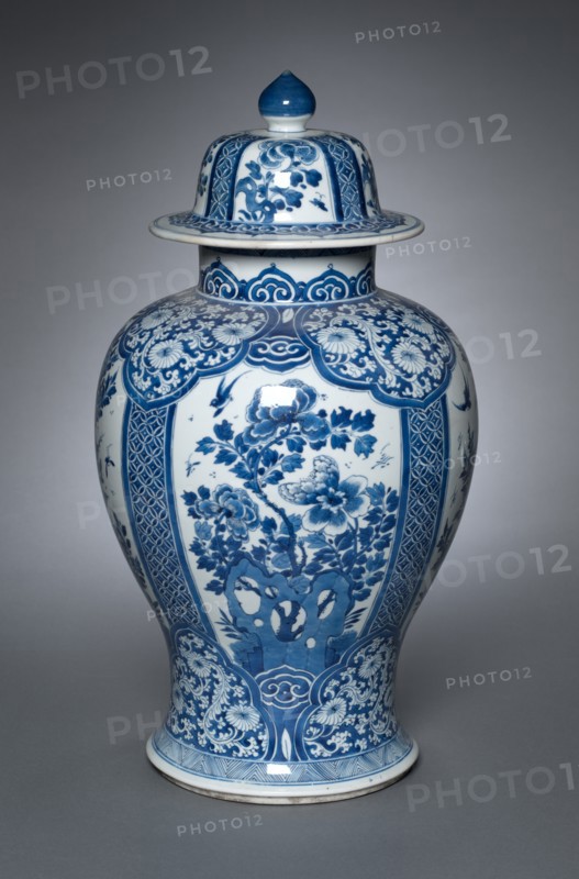 Vase with Cover, Qing dynasty (1644-1912), Kangxi reign (1661-1722). Creator: Unknown.
