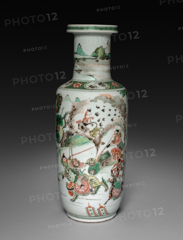 Vase with Decoration of Horsemen, 1622-1722. Creator: Unknown.