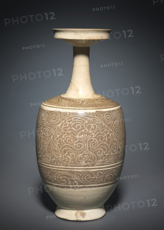 Vase with Floral Scrolls, 900s-1000s. Creator: Unknown.