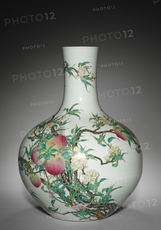 Vase with Peaches, 1736-1795. Creator: Unknown.