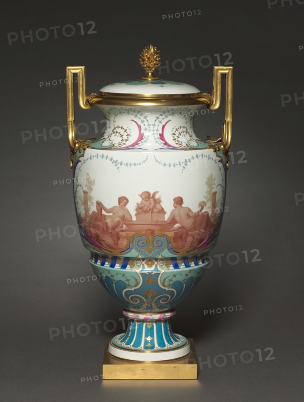 Vase, Feuille dEau, 1858-1862. Creator: Sèvres Porcelain Manufactory (French, est. 1740); Paul Marie Roussel (French, 1804-1877); Emile Renard (French).