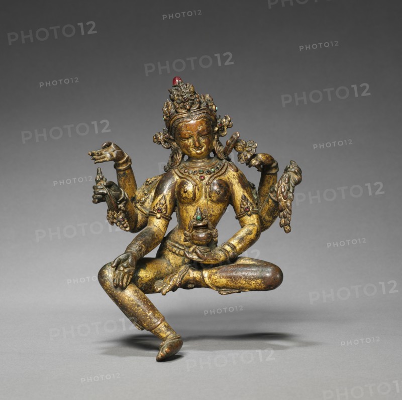 Vasudhara, Goddess of Abundance, 1300s-1400s. Creator: Unknown.