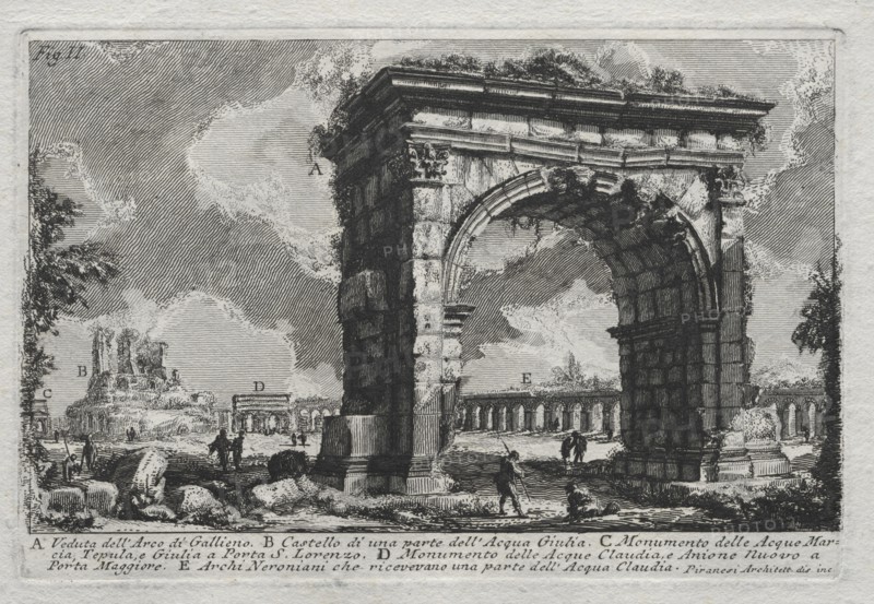 Veduta dellArco di Gallieno. Creator: Giovanni Battista Piranesi (Italian, 1720-1778).