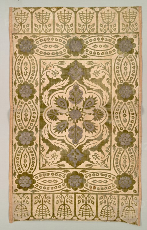 Velvet cushion cover, 1600s. Creator: Unknown.