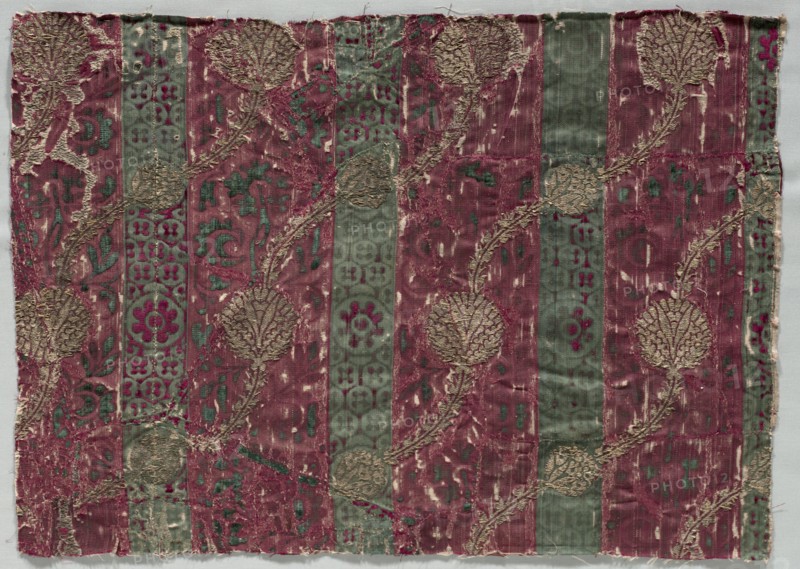 Velvet Fragment, 1400-1450. Creator: Unknown.