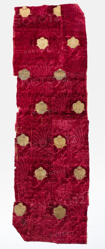 Velvet Fragment, 1400s. Creator: Unknown.