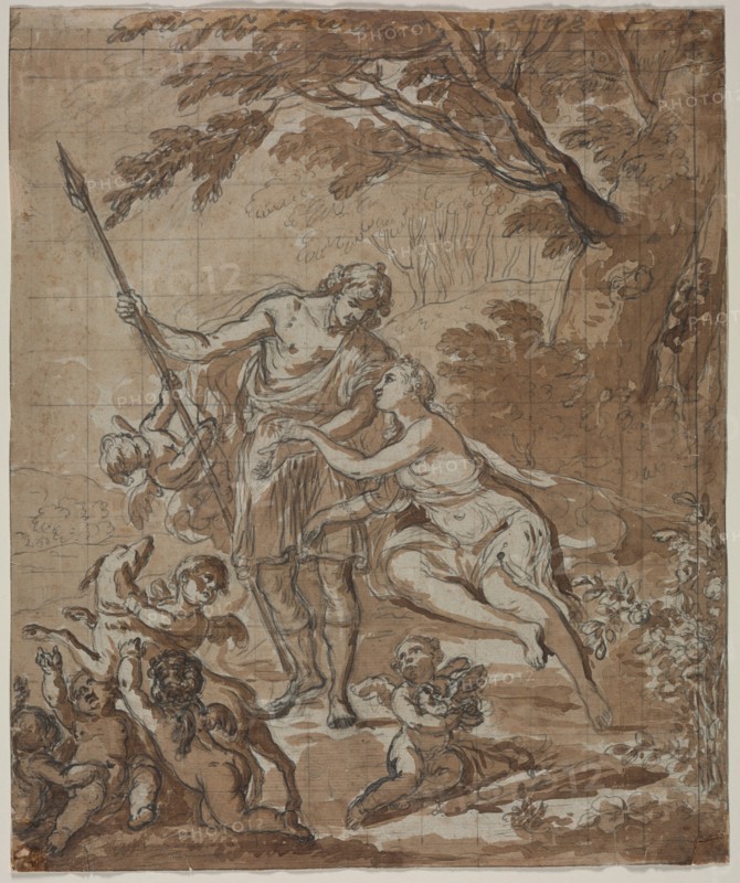 Venus and Adonis, 1713. Creator: Unknown.