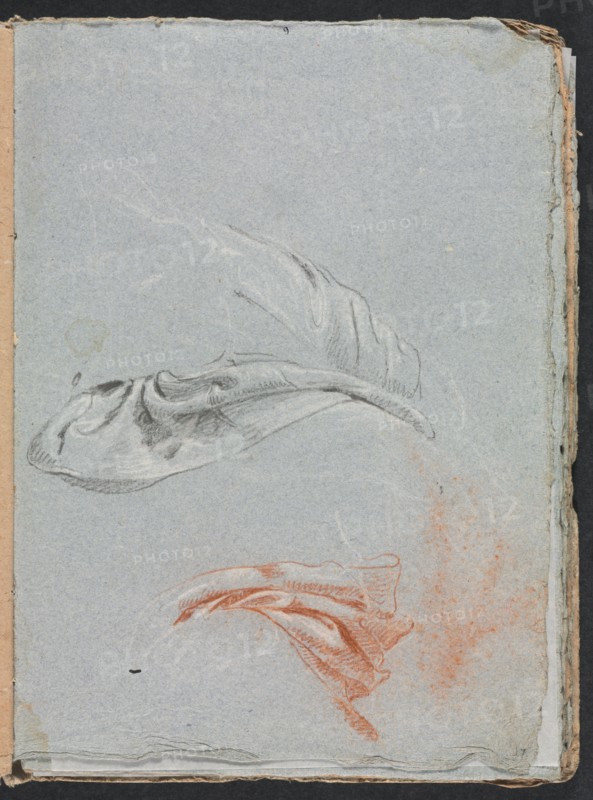 Verona Sketchbook: Drapery studies (page 17), 1760. Creator: Francesco Lorenzi (Italian, 1723-1787).