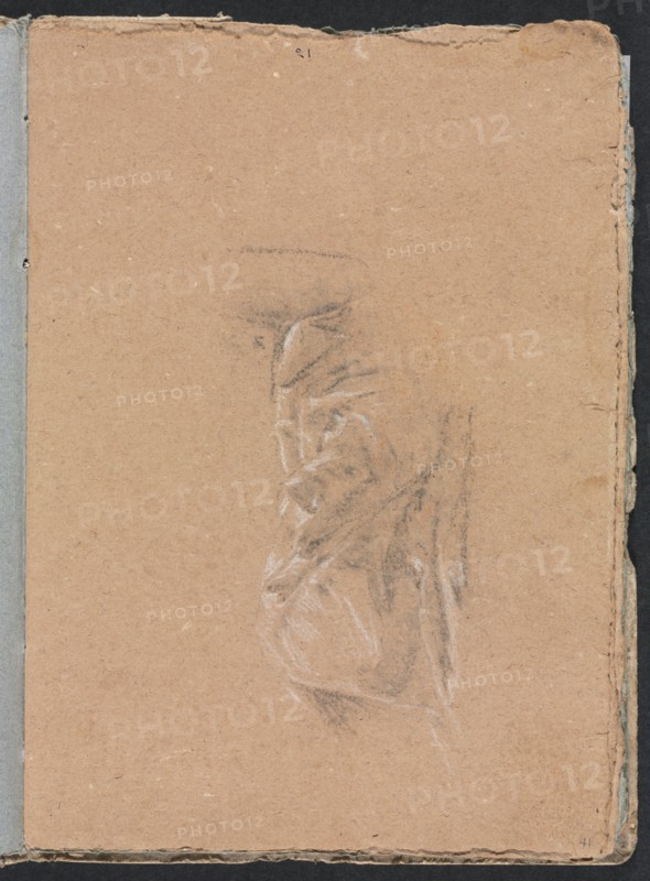 Verona Sketchbook: Drapery study (page 41), 1760. Creator: Francesco Lorenzi (Italian, 1723-1787).