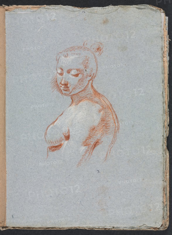 Verona Sketchbook: Female nude (page 27), 1760. Creator: Francesco Lorenzi (Italian, 1723-1787).