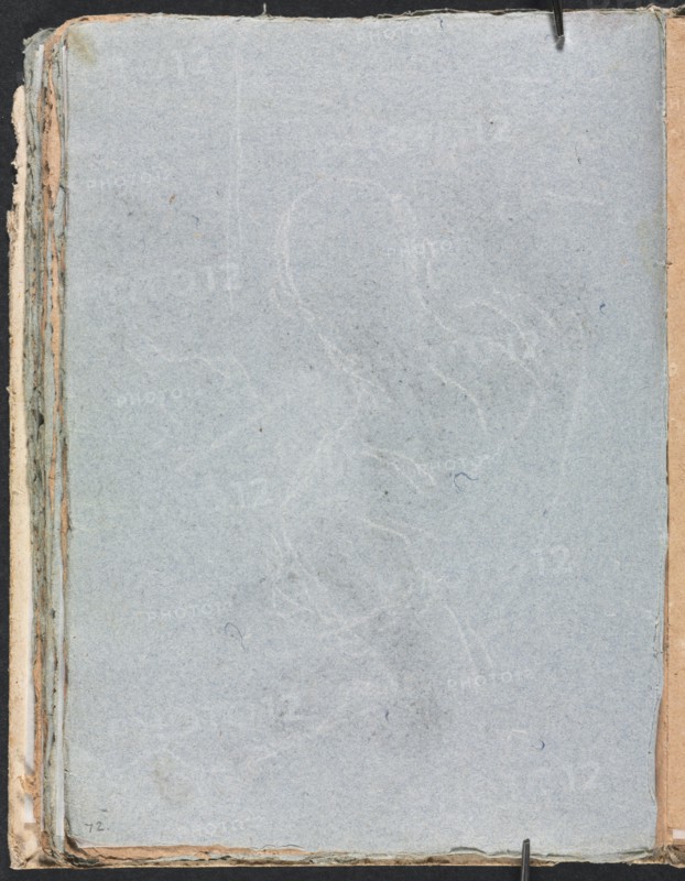 Verona Sketchbook: Figure study (page 72), 1760. Creator: Francesco Lorenzi (Italian, 1723-1787).