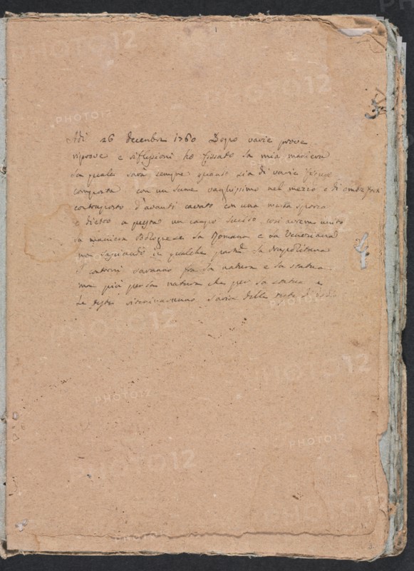 Verona Sketchbook: Inscription (page 1), 1760. Creator: Francesco Lorenzi (Italian, 1723-1787).