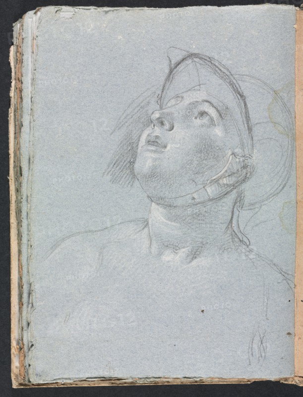 Verona Sketchbook: Soldier (page 96), 1760. Creator: Francesco Lorenzi (Italian, 1723-1787).