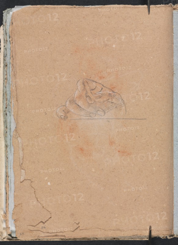 Verona Sketchbook:Right hand (page 26), 1760. Creator: Francesco Lorenzi (Italian, 1723-1787).