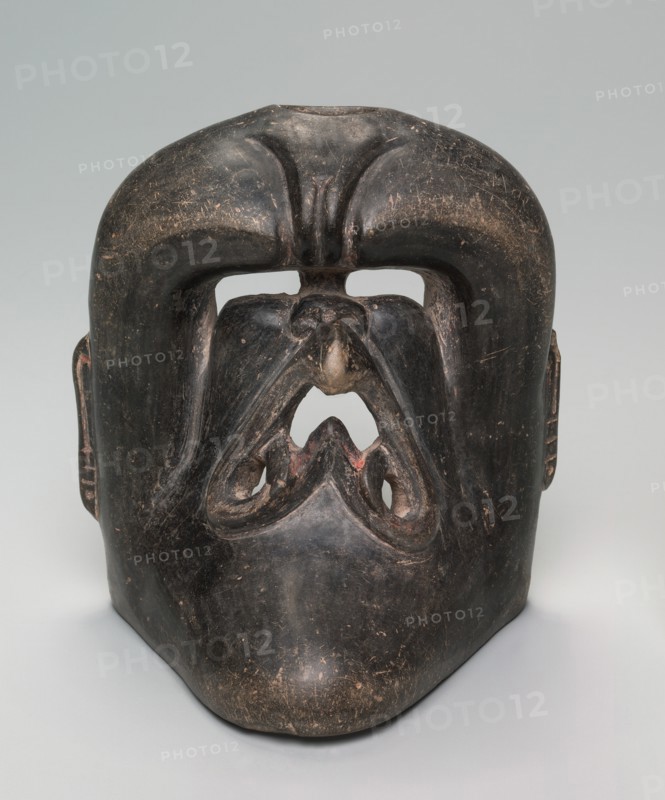 Vessel with Deity Mask, 1200-900 BC. Creator: Unknown.