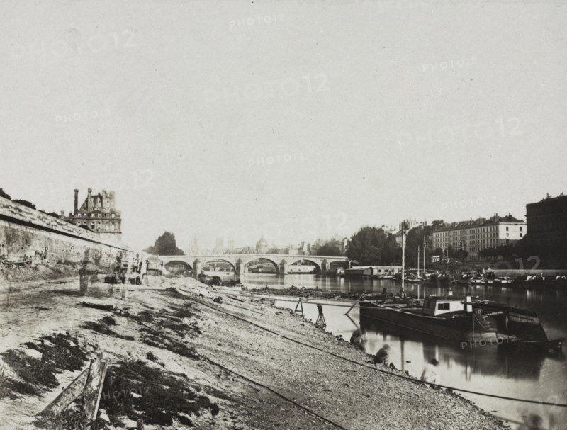 View from the Pont de la Concorde, 1852. Creator: Charles Henri Plaut (French).