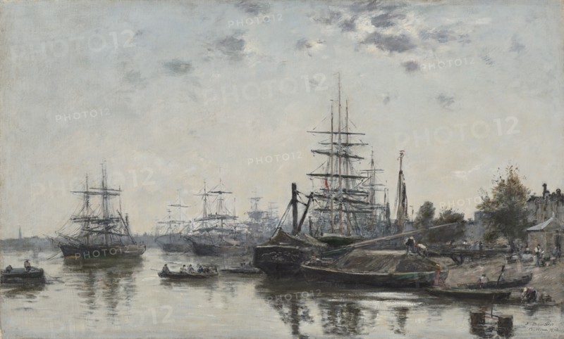 View of Bordeaux, from the Quai des Chartrons, 1874. Creator: Eugène Boudin (French, 1824-1898).