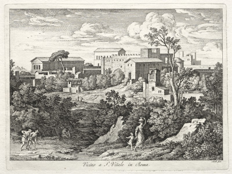 View of San Vitale, Rome, c. 1810. Creator: Joseph Anton Koch (Austrian, 1768-1839).