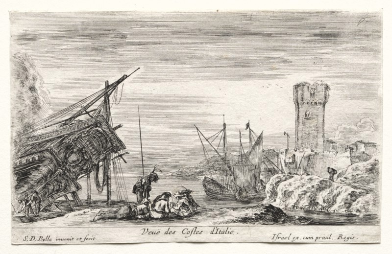 View of the Italian Coast. Creator: Stefano Della Bella (Italian, 1610-1664).