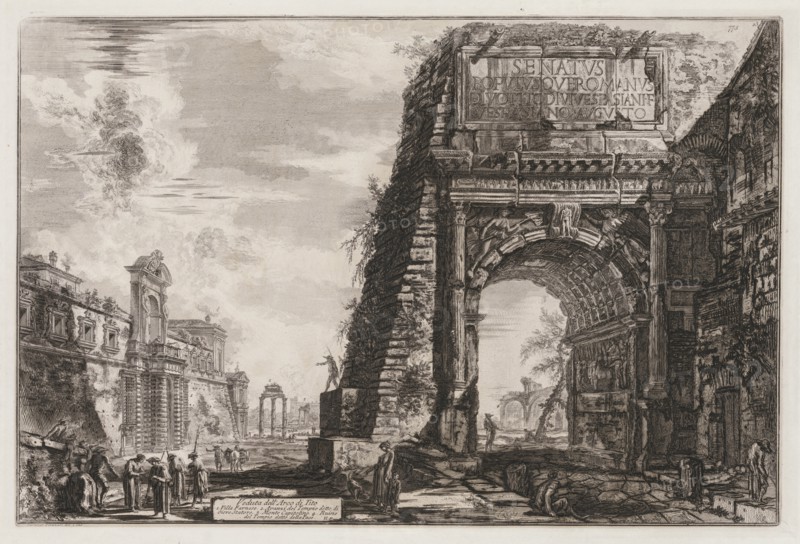 Views of Rome: The Arch or Titus, 1776. Creator: Giovanni Battista Piranesi (Italian, 1720-1778).