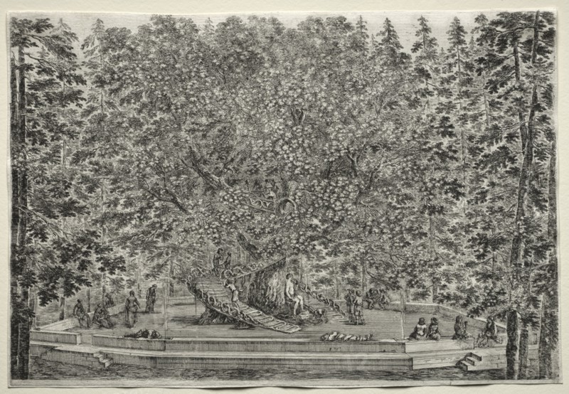 Views of the Villa of Pratolino: The Inhabited Tree. Creator: Stefano Della Bella (Italian, 1610-1664).