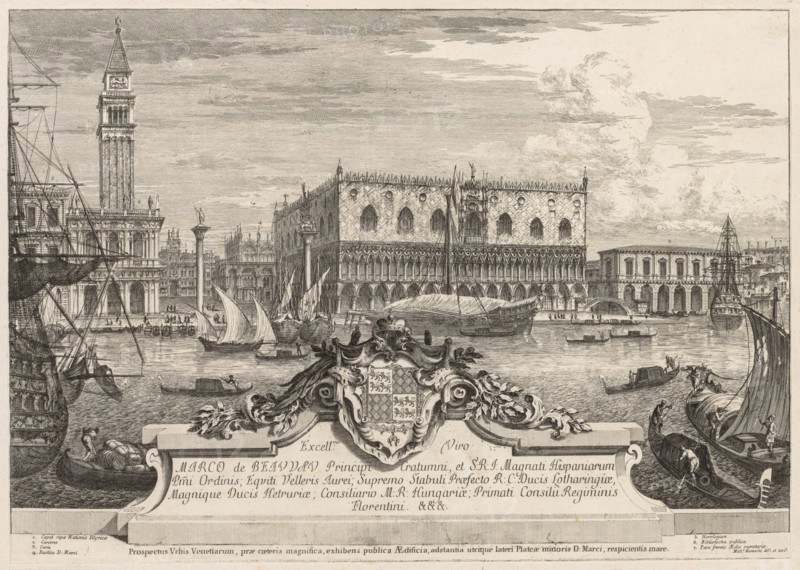 Views of Venice: The Piazzetta and Ducal Palace, 1741. Creator: Michele Marieschi (Italian, 1710-1743).