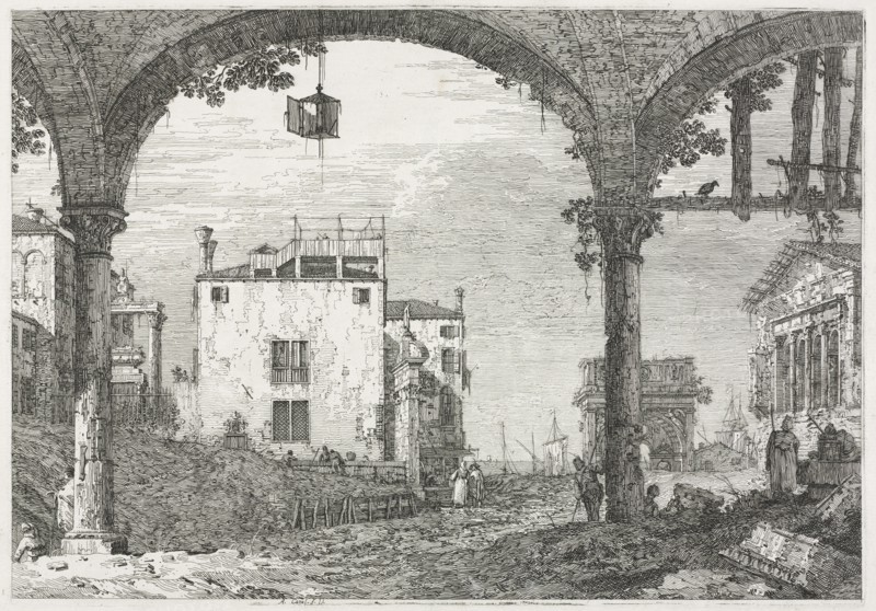 Views: The Portico with the Lantern, 1735-1746. Creator: Antonio Canaletto (Italian, 1697-1768).