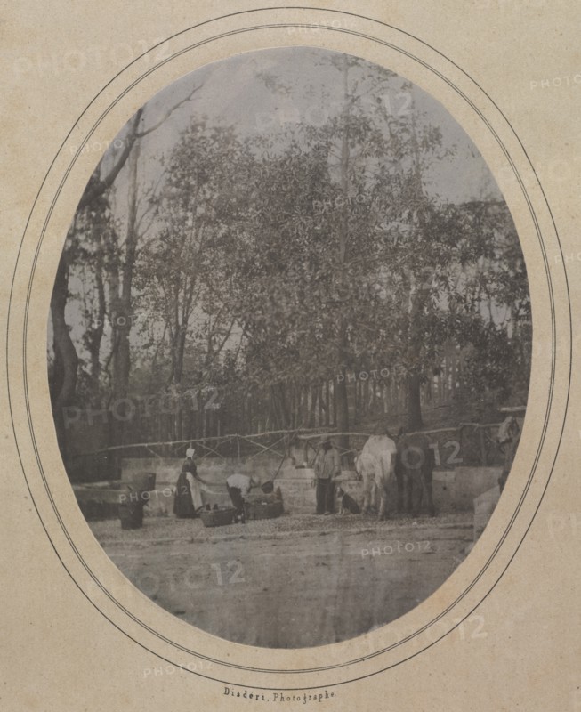 Village Scene (Southern France), c. 1853. Creator: André-Adolphe-Eugène Disdéri (French, 1819-1889).