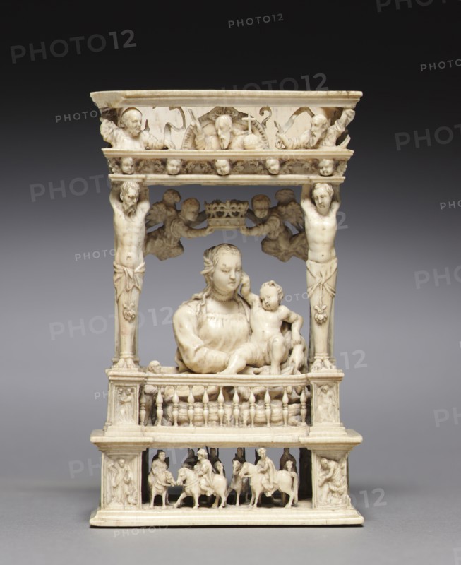 Virgin and Child in an Architectural Frame, c. 1530-1540. Creator: Jan Gossaert (Flemish, c1475/78-1532), style of.