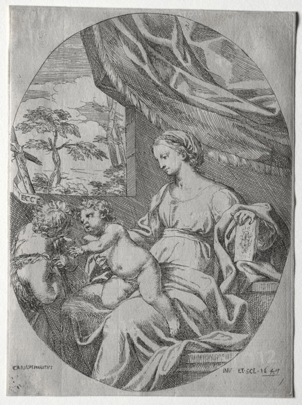 Virgin and Child with the Infant St. John, 1647. Creator: Carlo Maratti (Italian, 1625-1713).