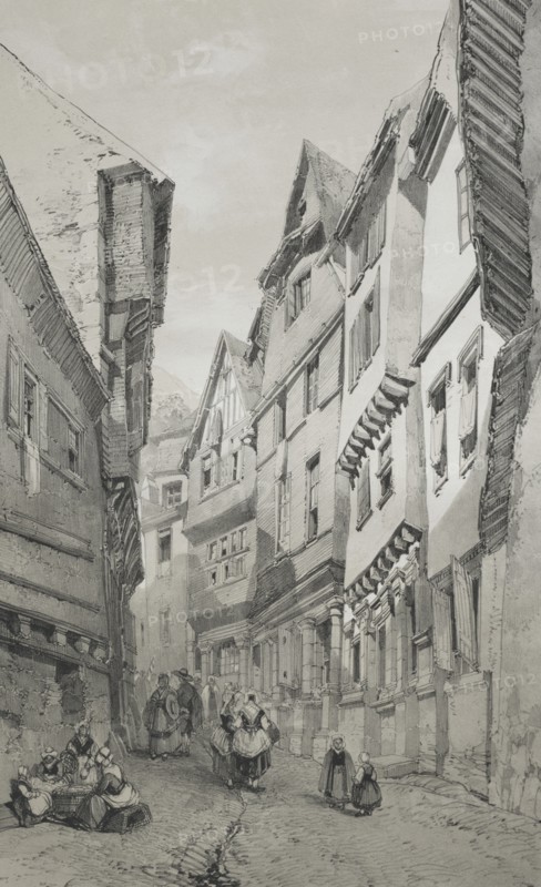 Voyages pittoresques et romantiques dans lancienne France. Bretagne: Morlaix. Creator: Eugène Cicéri (French, 1813-1890).