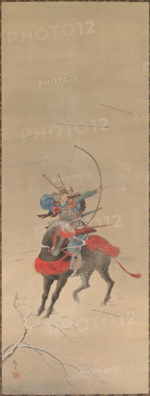 Warrior mounted on a Horse, 1700s-1800s. Creator: Unknown.