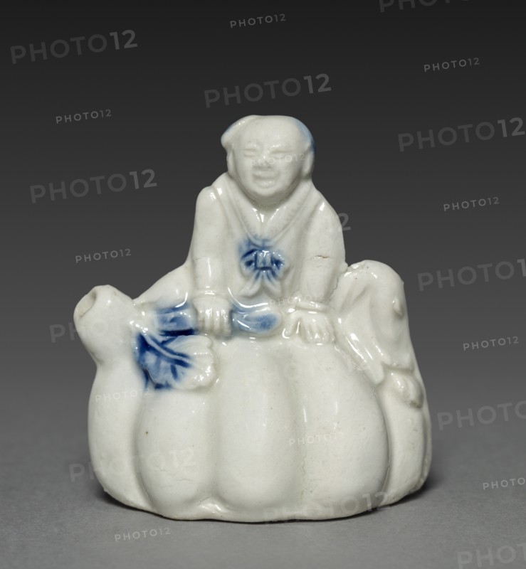 Waterdropper in Shape of Chinese Boy Seated on a Gourd, 18th-19th century. Creator: Unknown.