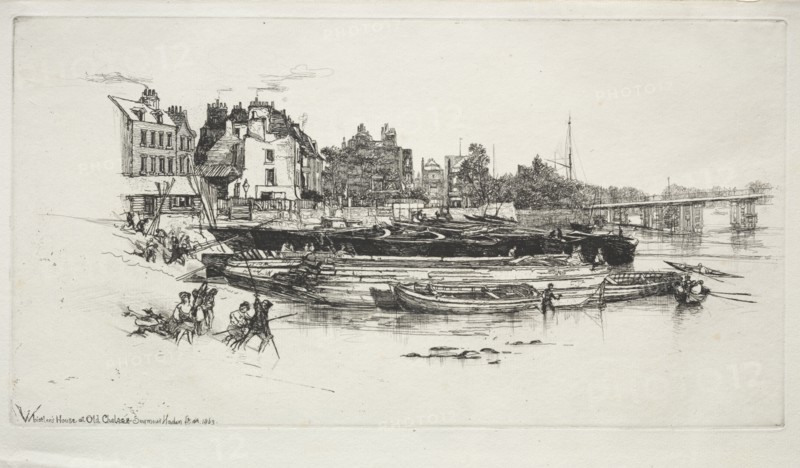 Whistler's House, Old Chelsea, 1863. Creator: Francis Seymour Haden (British, 1818-1910).