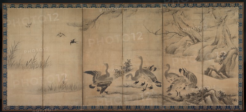Wild Geese, late 1500s-early 1600s. Creator: Kano Sanraku (Japanese, 1559-1635).