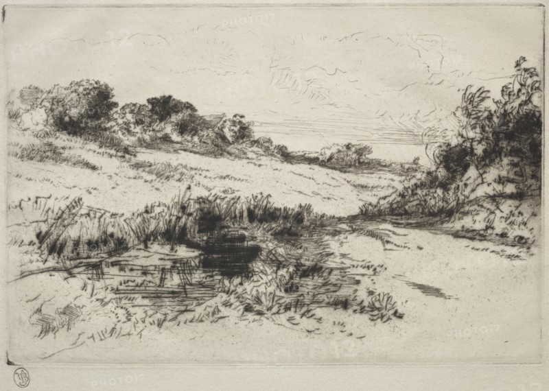 Windmill Hill, No. 1, c. 1877 and later. Creator: Francis Seymour Haden (British, 1818-1910).