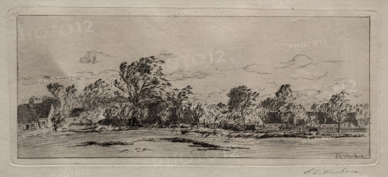 Windy Morning - Schleissheim. Creator: Sion Longley Wenban (American, 1848-1897).