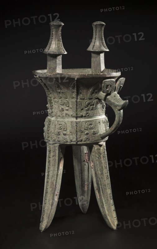 Wine Vessel (Jia), c. 1250-1046 BC. Creator: Unknown.