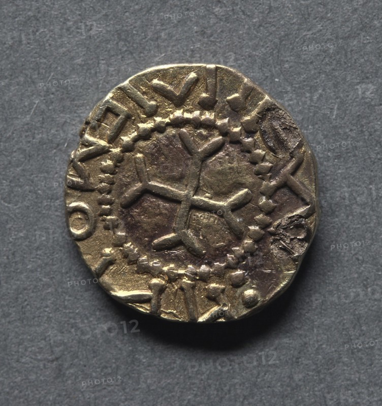 Witmen Tremissis (reverse), early 600s. Creator: Unknown.