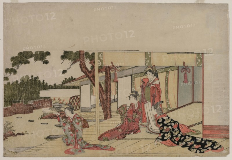 Women on a Veranda, c. 1800. Creator: Hishikawa Sori III (Japanese).