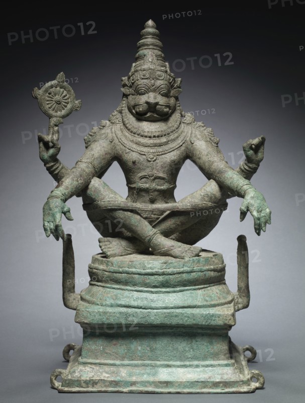 Yoga Narashimha, Vishnu in his Man-Lion Avatar, c. 1250. Creator: Unknown.