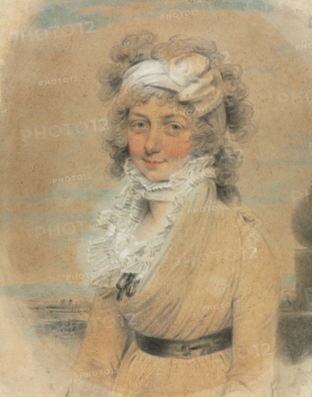 Young Lady with a White Bow on Her Head, 1795. Creator: John Downman (British, 1750-1824).